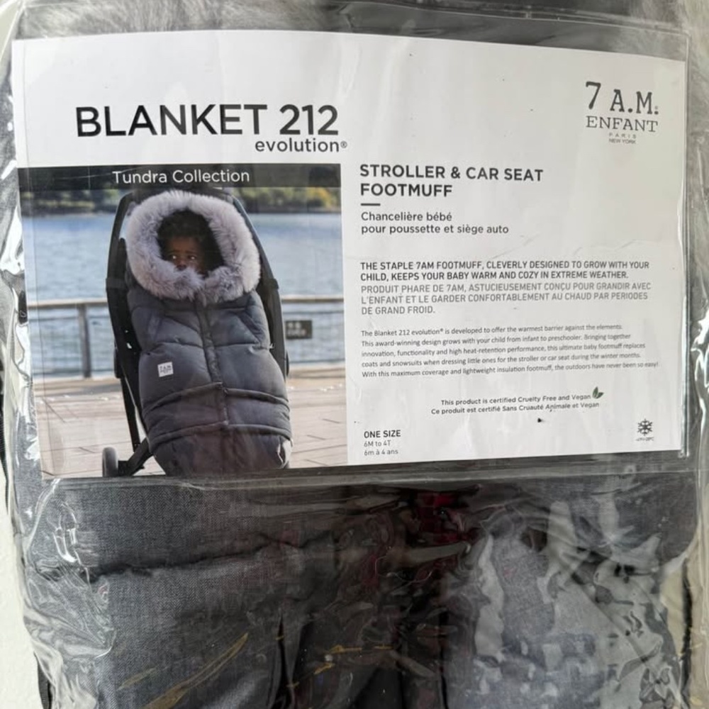 7AM Enfant Stroller Blanket 212 - Adjustable Baby Car Seat Zipped Blanket - Picture 4 of 6